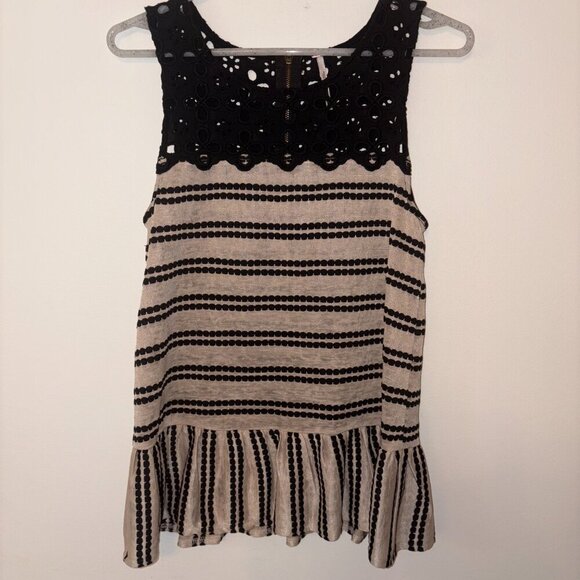 Free People Molly’s Retro Eyelet Peplum Tank Women’s XS No signs of wear - Picture 1 of 9